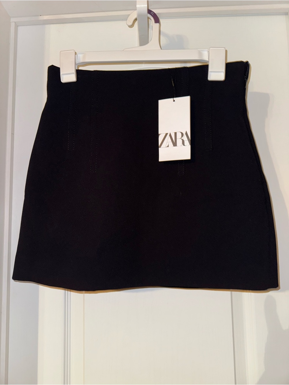 Zara Black Mini Skirt - Structured High Waist